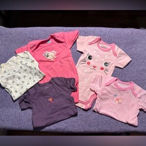 NEW Disney Toddler Girls Short Sleeve Pajama Tops in Pink, Purple & White